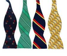 BOW TIES Lot Of 4- 3 Beaus Ties 2.50 - 1 Bow Tie Club 2.75 -Silk