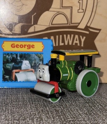 GEORGE ! THOMAS FRIENDS TRAIN Diecast! 2003 TAKE N PLAY W/ CARD STEAMROLLER