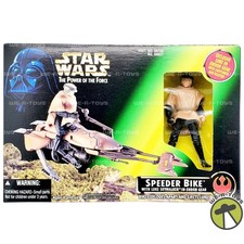 Star Wars The Power of the Force Speeder Bike with Luke Skywalker in Endor Gear
