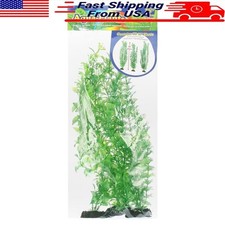 Lifelike Plastic Aquarium Plants 16inch Weighted Base 3Pack Low Maintenance New