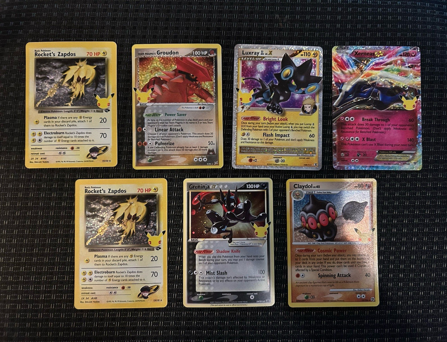Pokemon TCG Holo Promo 8 Card Lot Rocket's Zapdos Groudon Luxray Xerneas