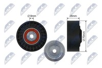 Nty Umlenk-/FüHrungsrolle, Keilrippenriemen RNK-AU-064 FüR Audi Seat Vw