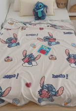 Lilo und Stitch Decke 125×150 cm Kuscheldecke Wolldecke Disney-Motiv Geschenk