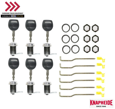 Knapheide 26100271, Set of (6) Replacement Lock & Key Kit for Rotary Latches,