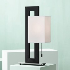 Floating Square Modern Accent Table Lamp 20 1/2" High Black Bedroom Living Room