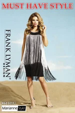 Frank Lyman Montreal Flapper Fringe Dress UK size Small