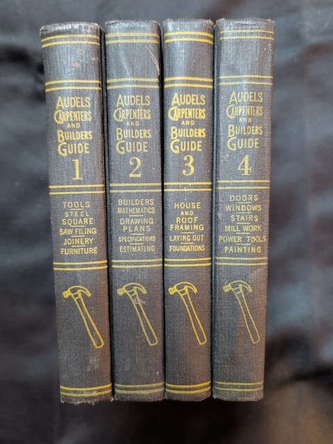 Vintage 1951 Audels Carpenters and Builders Guide Vols 1-4 Complete Set