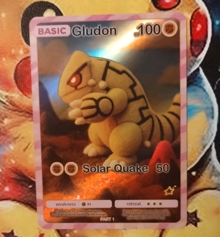 Groudon Shiny Cosmo Wanderer Pluto Coco Village 19/36 Gludon Holo