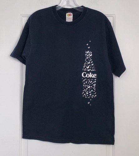 Fruit of The Loom VTG Coca Cola Bottle Coke T-Shirt Advertising - Size M - GUC