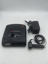 Sony Car Discman D-180K Portable CD Player W Car Adapter Power Adapter Tested