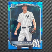 2025 Bowman Chrome Sapphire Edition Chrome Prospects Cam Schlittler #BCP-166