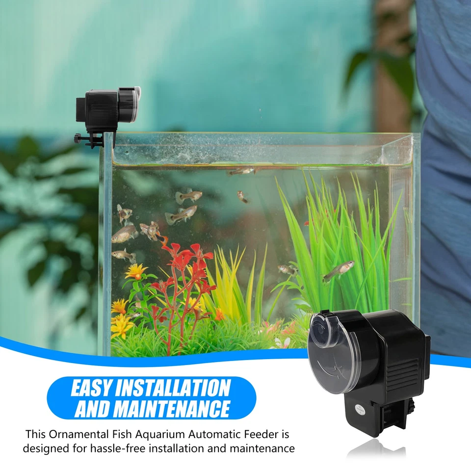 Adjustable Auto Fish Feeder Feeding Small Aquarium Tank Automatic Food Dispenser - Image 3 of 4