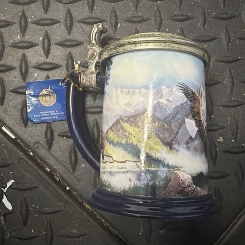 The Hamilton Collection Eagle Of The Last Frontier 14oz Lidded Beer Stein