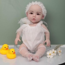 18.5" Reborn Baby Dolls Soft Vinyl Silicone Handmade Realistic Newborn Doll Gift