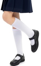 Kids Girls Unisex Soft Knee High School Uniform Dress Socks, Seamless Toe, 3 ...
