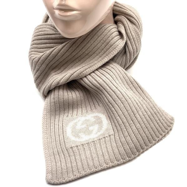 Authentic Gucci Scarf Interlocking G Pattern Beig… - image 18