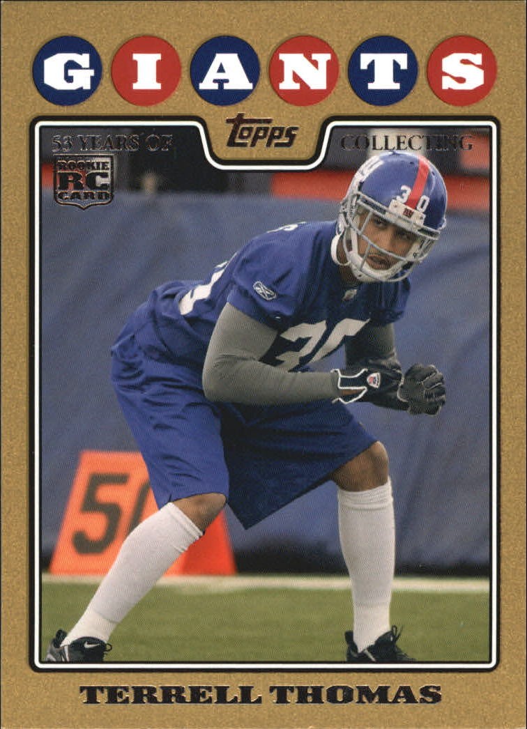 2008 Topps Gold Border #428 Terrell Thomas /2008 FB