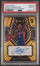 2021 PANINI SELECT ROOKIE SIGNATURES #RSCCM CADE CUNNINGHAM ROOKIE SIG-GOLD PRIZ