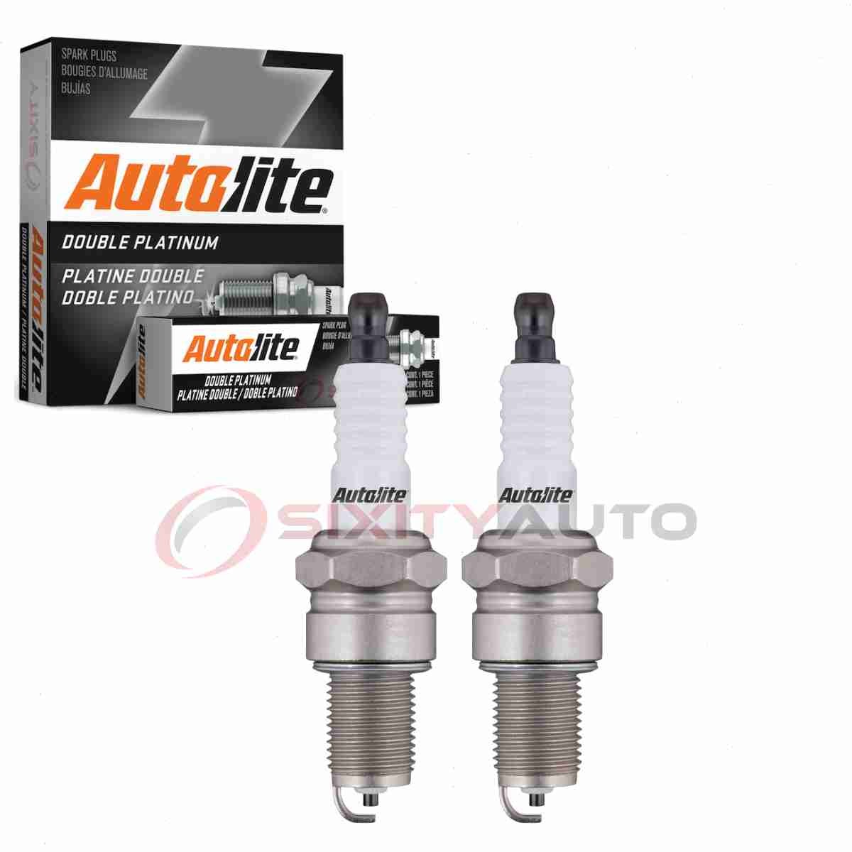2 pc Autolite Double Platinum Spark Plugs for 1969-1972 Honda 600 0.6L L2 oa