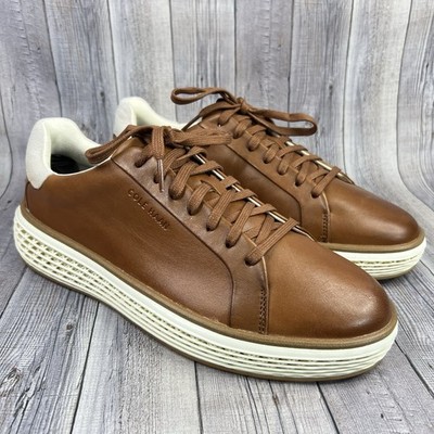Cole Haan GrandPro Court Skyweave Sneaker British Tan/Ivory Size 9W - NEW!