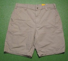 Carhartt Men's Cargo Work Shorts, Beige, Cotton, Size 38 - Loose Fit, NEW