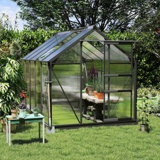 Polycarbonate Walk In Greenhouse 6x10ft Garden Plants Herbs Grow House Shelter