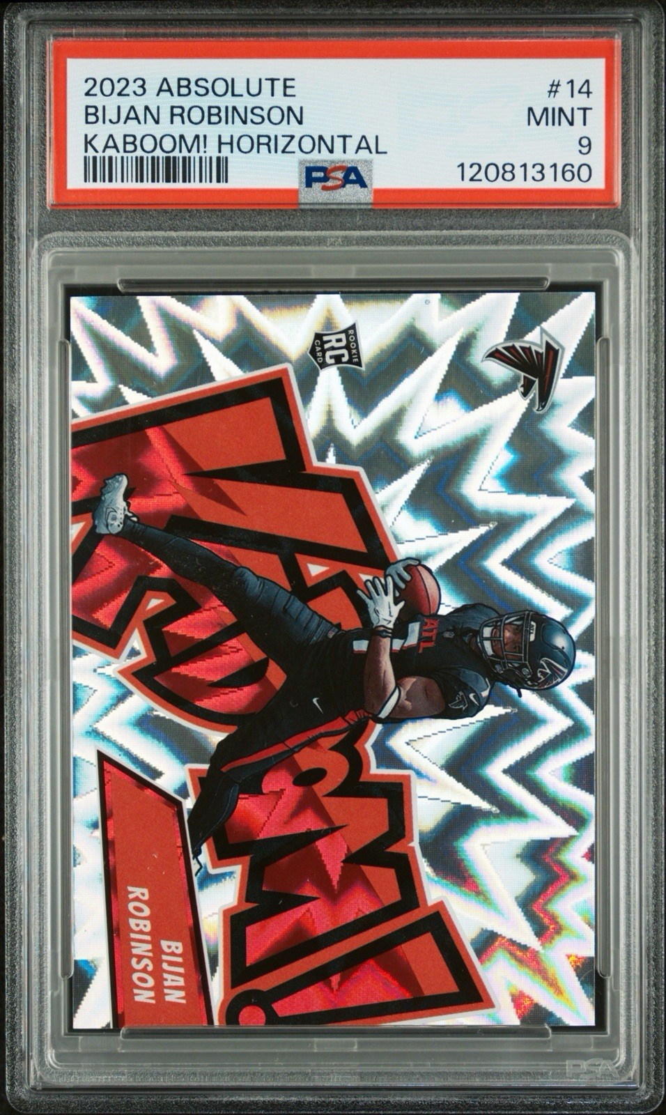 2023 Panini Absolute - Kaboom! Horizontal Bijan Robinson #14 (RC)