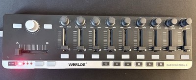 WORLDE EasyControl.9 USB MIDI Control Surface Controller w/ 9 Faders Encoders
