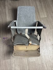 Antique Vintage Metal Child Booster Seat Portable High chair Seat With Strap