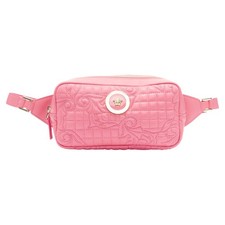 Versace Vanitas Baroque Quilted Leather Crossbody Waist Bag Women Pink One Size