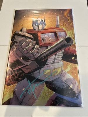 TRANSFORMERS #8VIRGIN VARIANT FOIL LIMITED 750 TYLER KIRKHAM SIGNED COA