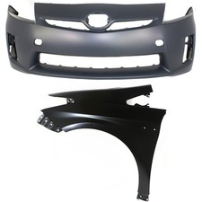 Bumper Cover Kit For 2010-2011 Toyota Prius Front Bumper Cover And Fender 2pc Bumper Cover Kit For 2010-2011 Toyota Prius Front Bumper Cover And Fender 2pc