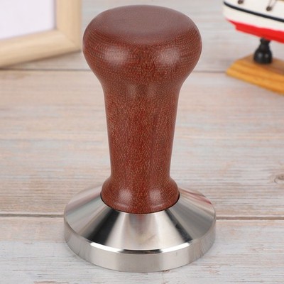 58mm Edelstahl Holzgriff Kaffee Tamper Kaffeepulver Pressen Tamping E