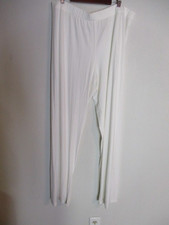 SKIMS FAB Ribbed Knit Wide Legs Stretch Pants in Ivory Size XL Tall