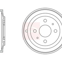 Apec Fiat Seicento / 600 187 1997-2010 Bremstrommel (Einzel) DRM9147