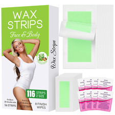 Nawchedo 116Pcs Wax Strips For Hair Removal Facial Hair Removal For Women At