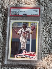 PSA 9 BASEBALL CARD 2024 TOPPS LOW POP 1989 RONALD ACUNA JR ATLANTA BRAVES