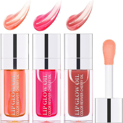 Plumping Lip Glow Oil - Hydrating Tinted Gloss, Long-Lasting Shine Natural Oil