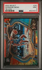 2022 Select Ousmane Dieng Courtside Tie-Dye Prizm #/25 Rookie PSA 9 #267 Bucks