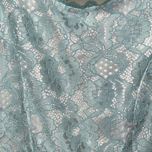 New Rare Editions Big Girls Scalloped Lace Fit And Flare Dress size 16 Turquoise - Picture 2 of 8