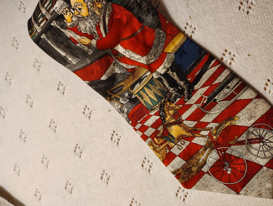 Corbata Navidad Santa Seda Hombres TANGO MAX RAAB 4W 60L América Informal Fiesta Foto 2 de 4