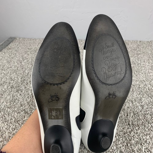 Stivaletti slip on John Fluevog Gladice donna taglia 7 nero bianco tacco a gattino - Foto 4 di 10