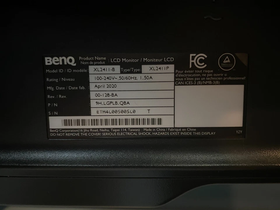 BenQ ZOWIE XL2411P, 24 pulgadas, 144 Hz, monitor para juegos, 1080P, 1 ms Foto 4 de 4