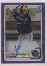 2020 Bowman Chrome Prospects Purple Refractor /250 Mario Feliciano Auto 3q5