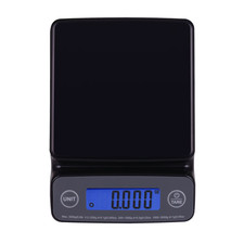 High Precision 6LB Digital Kitchen Scale with Blue Backlight - Black