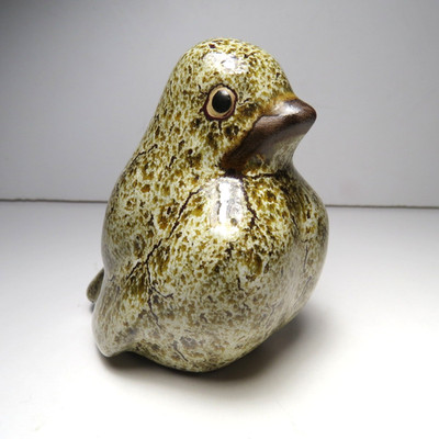 Vintage Pigeon Forge Pottery Tenn Brown Sparrow Bird 3 3/8'' Tall