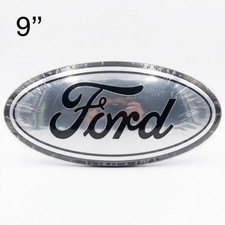 9 Ford Emblem Badge - Chrome Black Mirror Silver 9 Ford Emblem Badge - Chrome Black Mirror Silver
