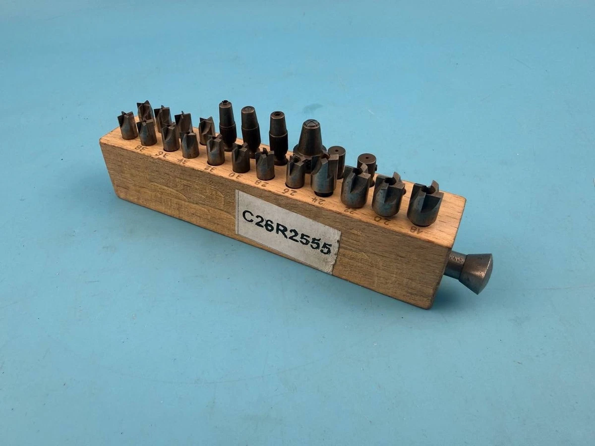 Watchmakers Wolf Jahn 8mm Lathe Cutters Drilling Chuck Kit Germany