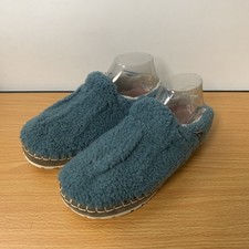 LL Bean Cozy Women's Size 9 Slippers Slides Sherpa Pile Fleece Blue Booties