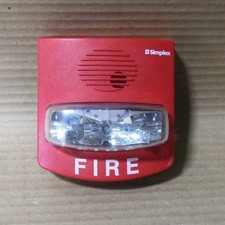 SIMPLEX 4906-9229 RED VISUAL STROBE AUDIBLE SPEAKER HORN NO BACKPLATE FIRE ALARM